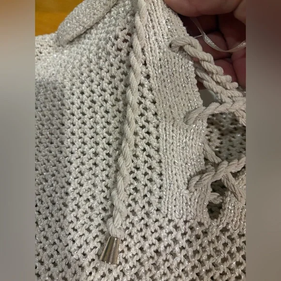 Joie Lace Up Open Stitch Pullover Sweater with Sequins - NWT - Picture 14 of 14